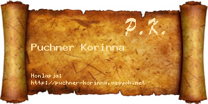 Puchner Korinna névjegykártya